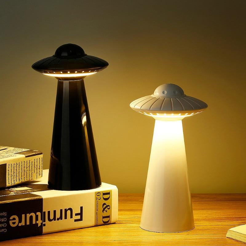 Dimmable Led Night Light UFO Table Lamp USB Rechargeable