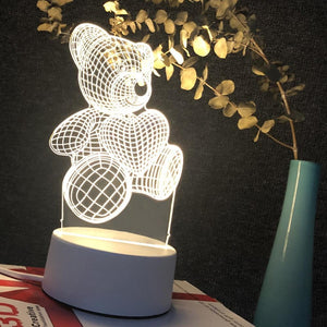 3D Stereo Night Light Small Table Lamp