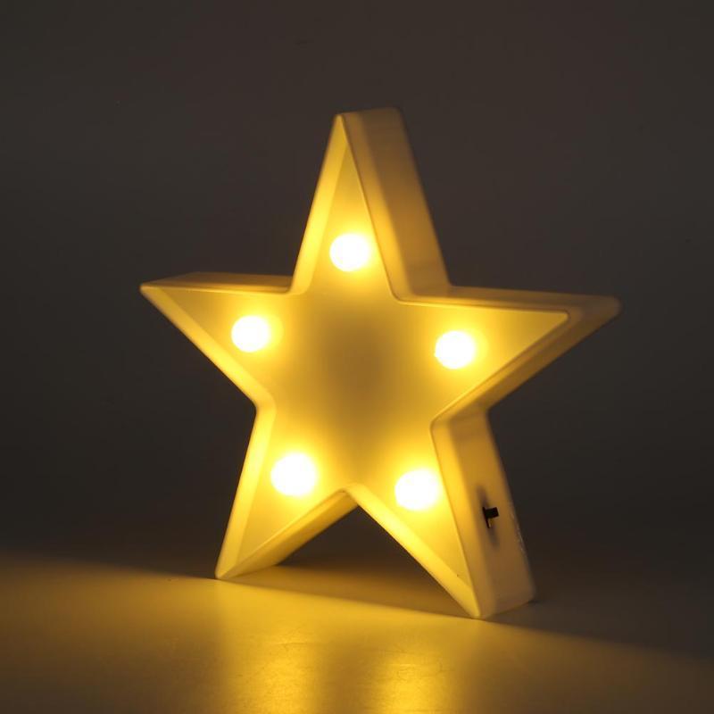 Star Shaped LED Night Light Table Lamp