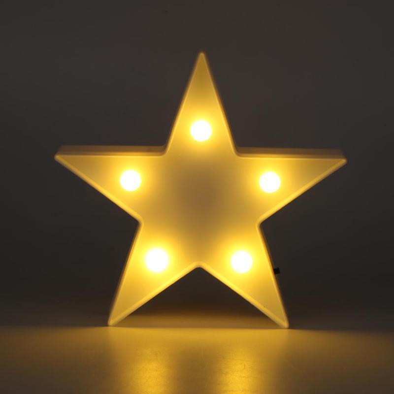 Star Shaped LED Night Light Table Lamp