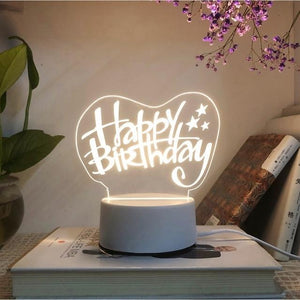 3D Stereo Night Light Small Table Lamp