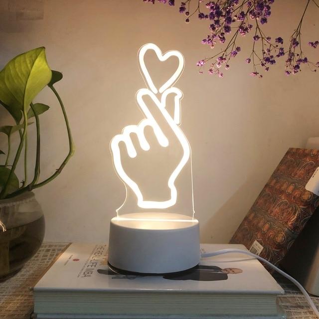 3D Stereo Night Light Small Table Lamp